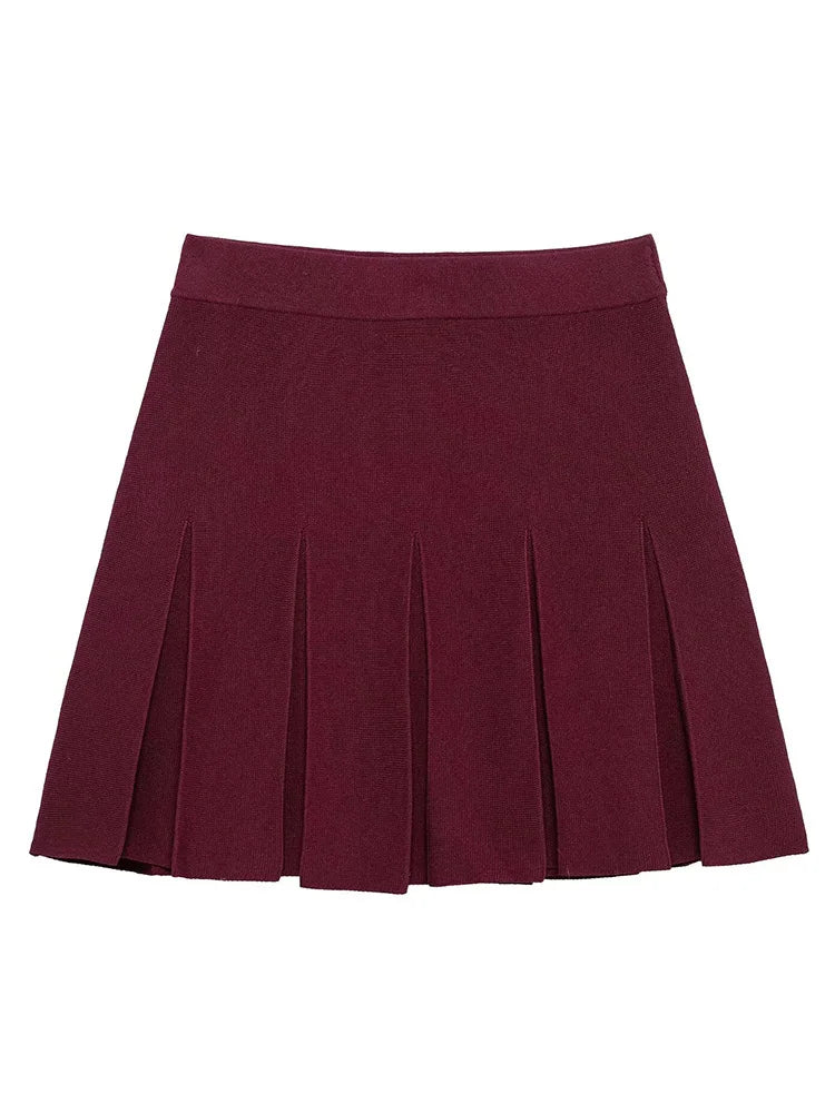 Strick Zweiteiler Damen – Eleganter Cardigan mit Knöpfen & Minirock
